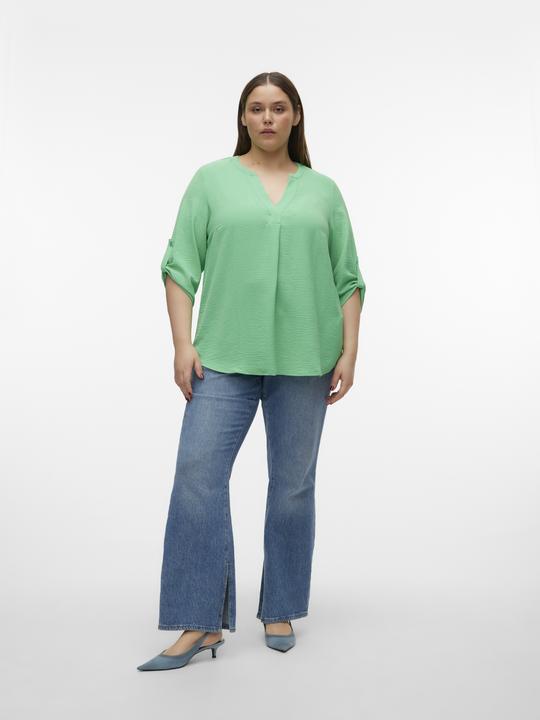 Produktbild Vero Moda Normal geschnitten V-Ausschnitt Curve Umgeschlagene Ärmelbündchen Top Top (46)