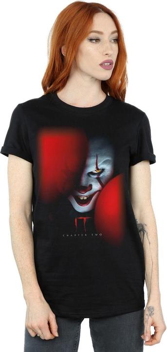 Actual product image Universal Textiles Womens/Ladies Pennywise Behind The Balloons Cotton Boyfriend T-Shirt (S)