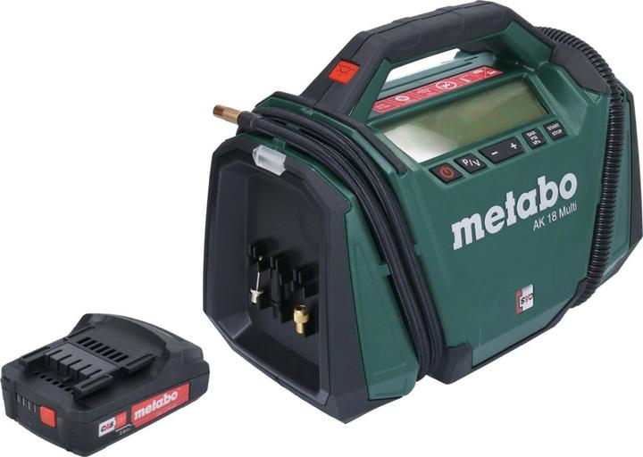 Immagine prodotto Metabo AK 18 Compressore multi batteria 18 V 11 bar + 1x batteria 2.0 Ah - senza caricatore (0 l)