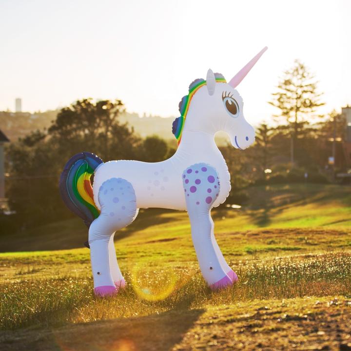 Actual product image The Monster Factory Inflatable Life Size Unicorn