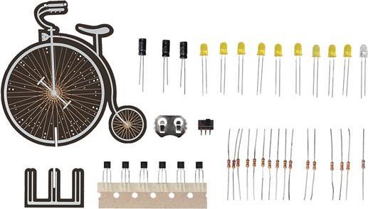 Actual product image Whadda Learning kits for soldering - hot air balloon and bicycle in retro design