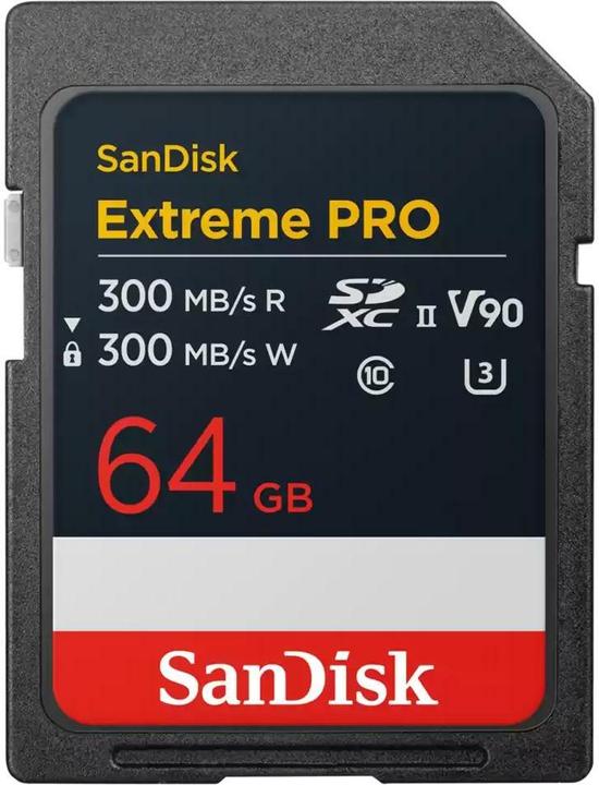 SanDisk Extreme PRO UHS-II V90 (64 GB, SDXC, U3, UHS-II)