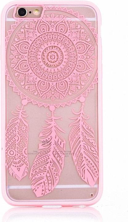 Actual product image König Design Apple iPhone 6 / 6s Mobile Cover Mandala Case Protective Cover Motif Dreamcatcher Pink (Apple iPhone 6)