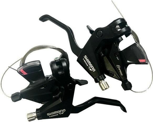 Shimano ensemble de levier de commande de dérailleur et frein (pour cintre plat) st-m310-8r2