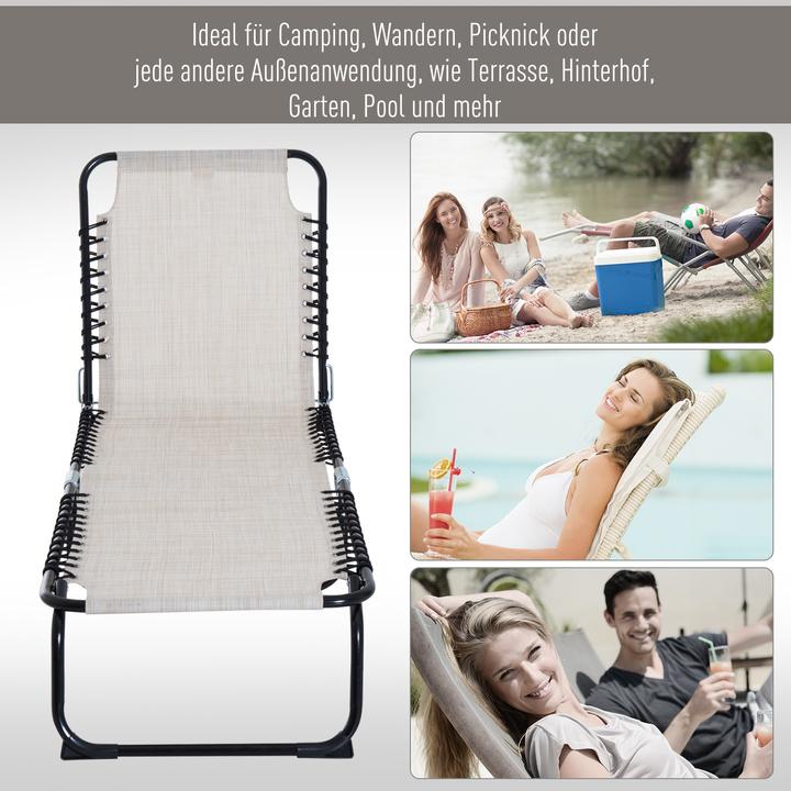 Immagine prodotto Outsunny Lettino pieghevole con funzione di ripiegamento (197 cm)