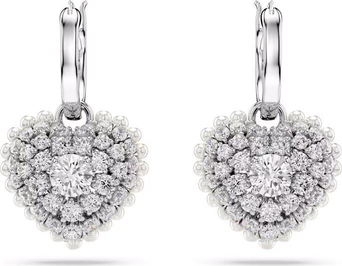 Immagine prodotto Swarovski Orecchini a goccia Hyperbola Cuore Bianco (Metallo Swarovski)