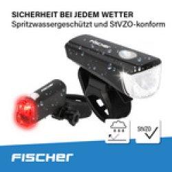 Actual product image Fischer Bicycle lighting set