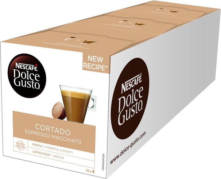 Actual product image Nescafé Dolce Gusto Cortado Espresso Macchiato (16 x Port.)