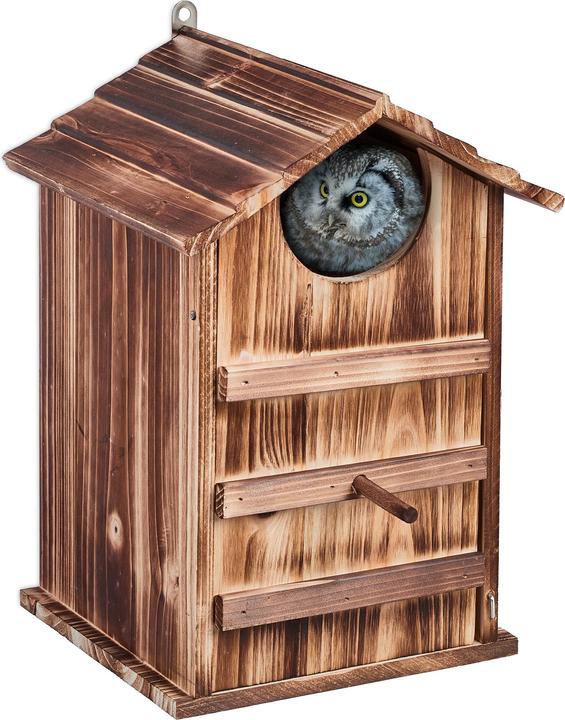Actual product image Relaxdays Owl nesting box