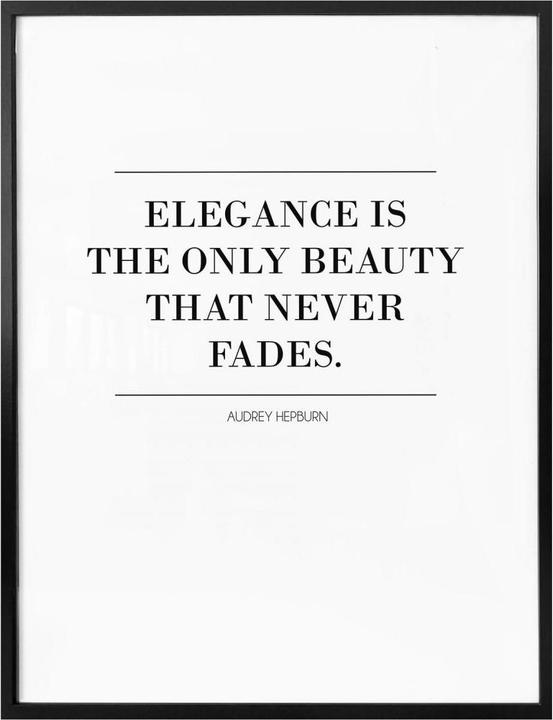 Image du produit Trenddeko Audrey Hepburn - L'élégance est la seule beauté (60 x 80 cm)