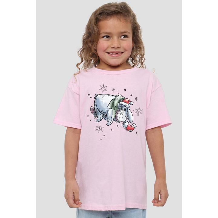 Actual product image Winnie the Pooh Childrens/Kids Eeyore Snowflake Christmas T-Shirt (152, 158)
