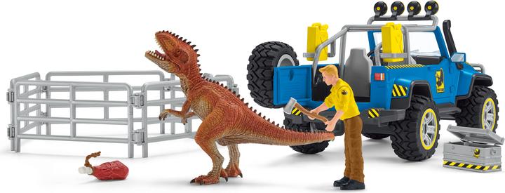 Image du produit Schleich Véhicule tout-terrain avec l'avant-poste de Dino
