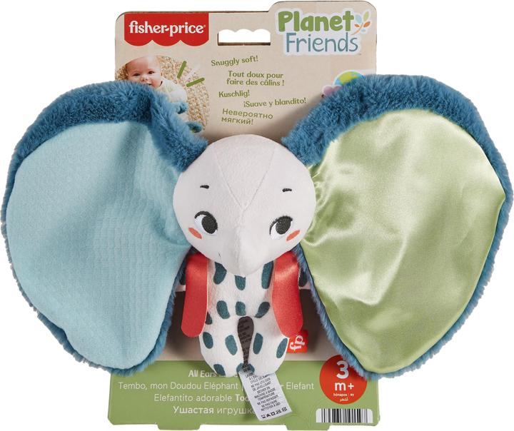 Immagine prodotto Fisher-Price Planet Friends Elefante dalle orecchie giganti, giocattolo sensoriale per neonati, elefante di (18.40 cm)