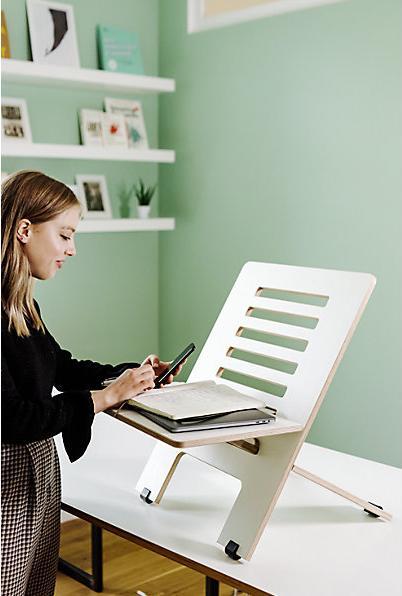 Immagine prodotto Standsome Rialzo da scrivania SLIM, alt. x largh. x prof. 570 x 500 x 490 mm, bianco.
