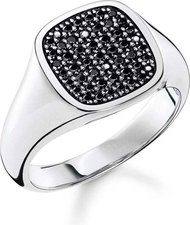 Produktbild Thomas Sabo Ring mit Schwarzen Steinen Silber (62, 925 Silber)