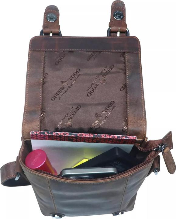 Produktbild Greenwood Herrentasche Echtleder 9 Zoll Aden Vintage Look Sandel No.1
