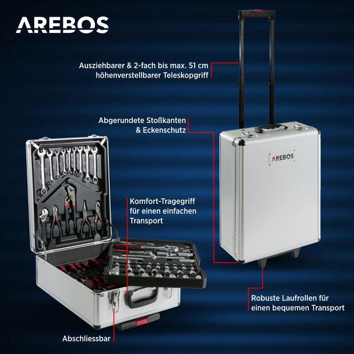 Produktbild Arebos Werkzeugkoffer (1200 Teile)
