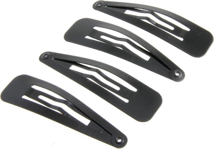 Image du produit DailyGo Pince à cheveux Click Clack en métal 5 cm, noir (4 pcs)