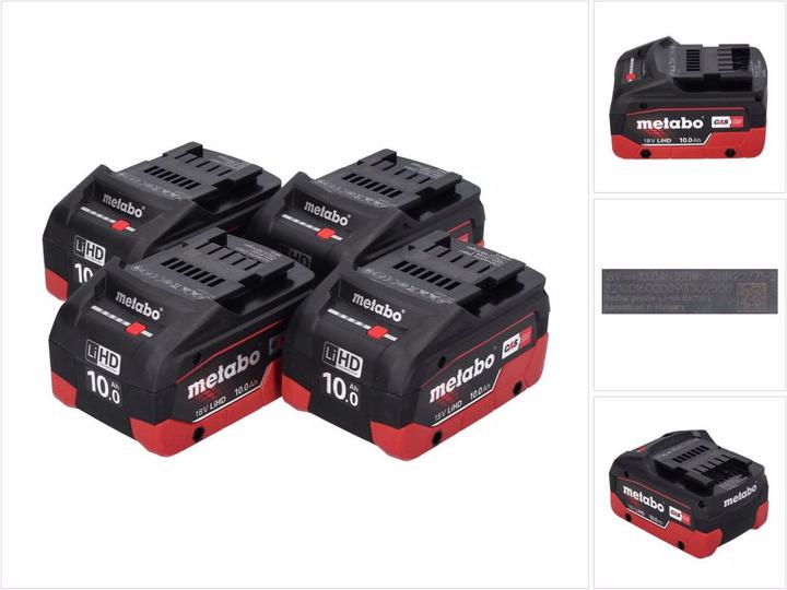Metabo Kit de batterie LiHD 4x 18 V 10,0 Ah CAS System ( 4x 625549000 ) (18 V)