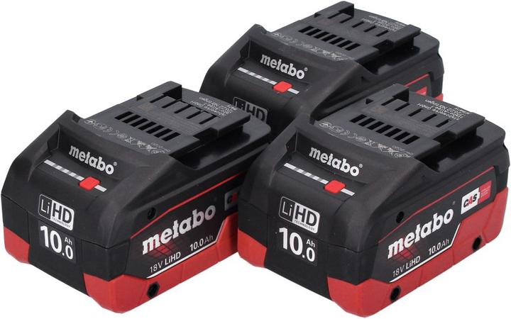 Actual product image Metabo LiHD battery pack set 3x 18 V 10.0 Ah CAS system ( 3x 625549000 ) (18 V)