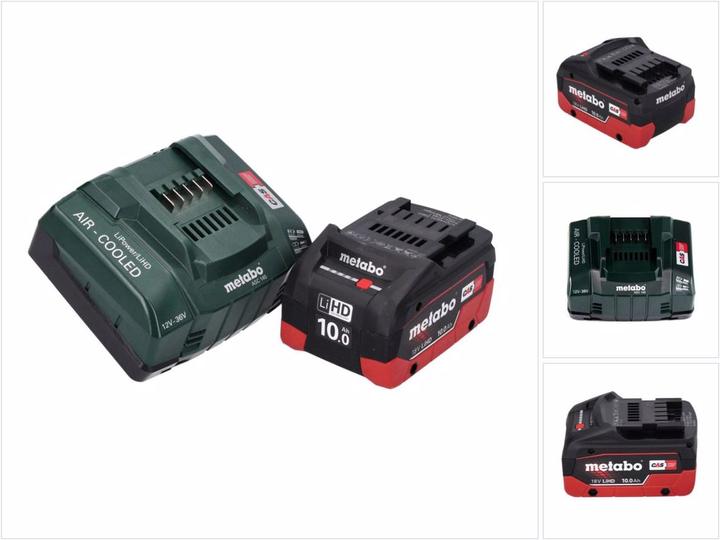 Actual product image Metabo 18 V basic set 1x battery 10.0 Ah LIHD + ASC 145 charger CAS system (18 V)