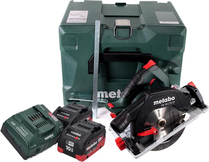 Image du produit Metabo KS 18 LTX 57 Scie circulaire portative sans fil 18 V 165 x 20 mm ( 601857840 ) + 2x 10,0 Ah
