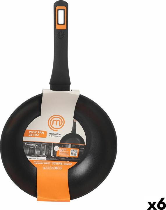 Actual product image Masterchef Wok Pfanne 28 cm (6 Stück) (28 cm, Wok)