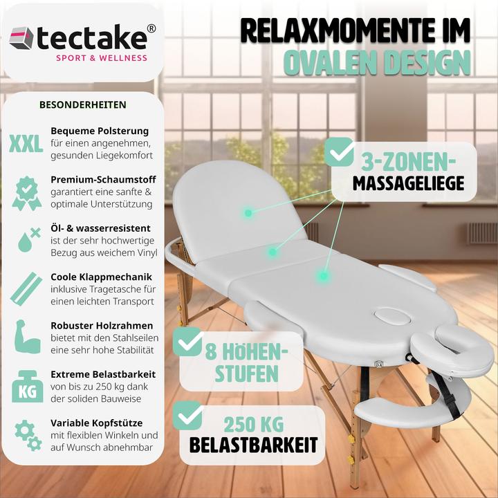 Produktbild tectake Massageliege oval