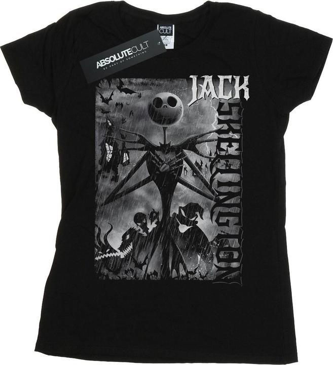Actual product image Disney Womens/Ladies Nightmare Before Christmas Skellington Cotton T-Shirt (L)