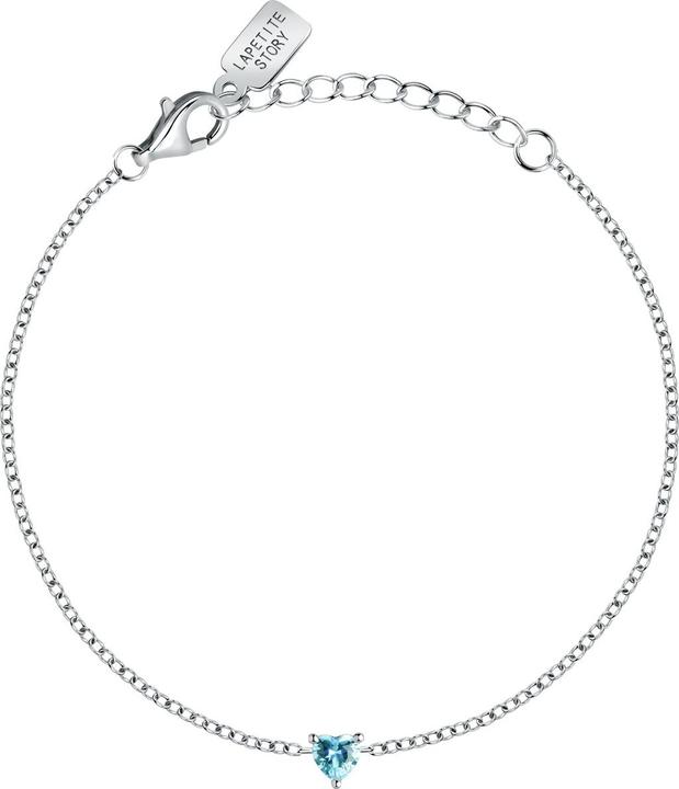 La Petite Story Delicate silver bracelet with blue zircon Silver LPS05AWV09 (16 cm, 925er Silber)