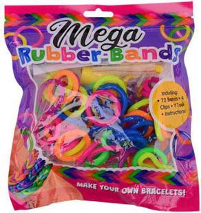Actual product image Johntoy Tie your own bracelet XXL, 72 pieces. (19 cm, Elasticity)