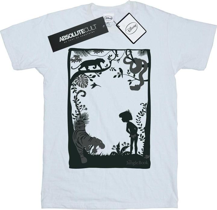 Actual product image Disney Womens/Ladies The Jungle Book Silhouette Poster Cotton Boyfriend T-Shirt (XL)