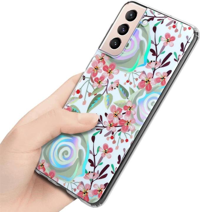 Immagine prodotto Cadorabo IMD TPU Colorful Flowers & Leaves Cover (Samsung Galaxy S21+)