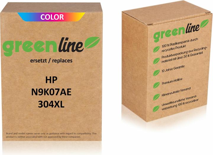 Image du produit Inkadoo Cartouches d'imprimante greenline remplace la cartouche de tête d'impression HP N9K07AE / 304XL (Color)
