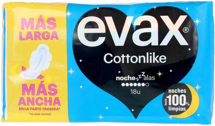Produktbild Evax Cottonlike Alas Noche 18 Ud (18 x, Damenbinden)