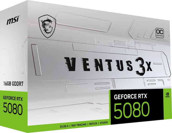 Actual product image MSI GeForce RTX 5080 16G VENTUS 3X OC WHITE (16 GB)