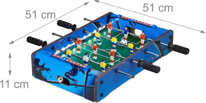 Immagine prodotto Relaxdays Biliardino Calcio Balilla da Tavolo, Blu