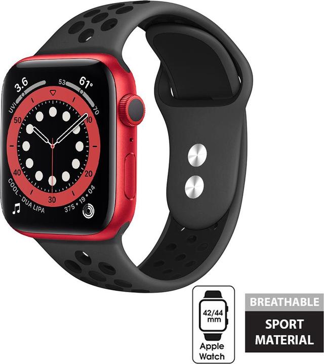 Immagine prodotto Crong Bracciale sportivo Duo - cinturino per Apple Watch 42/44 mm (grigio) (42 mm, 44 mm, 3, 4, Apple Watch Series 1)
