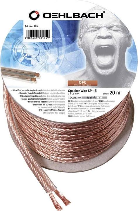 Image du produit Oehlbach Sp15 (20 m, 1.50 mm²² mm)