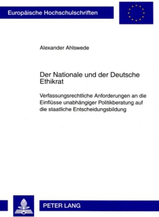 Energie-Label Der Nationale und der Deutsche Ethikrat (Alexander Ahlswede, 2009)