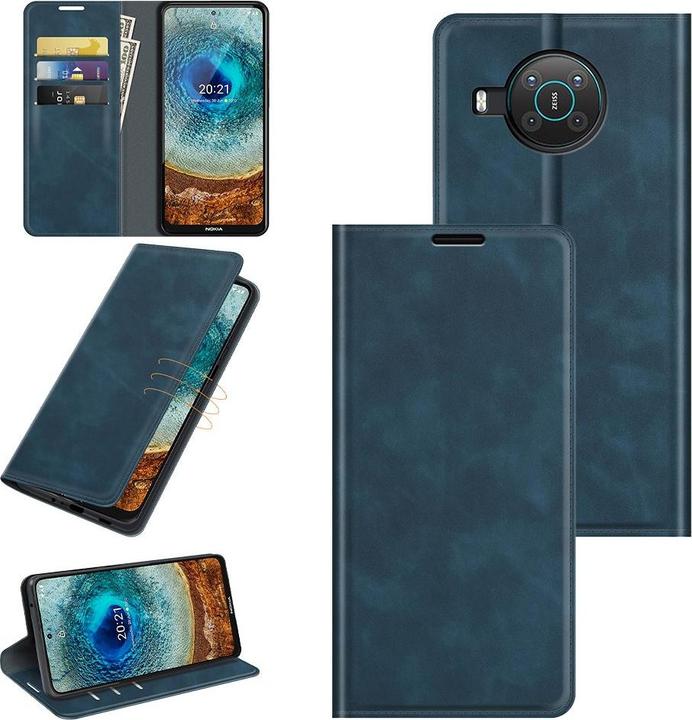 Immagine prodotto Cover-Discount Nokia X20 - Silky Stand Flip Case Cover blu scuro (Nokia X20)