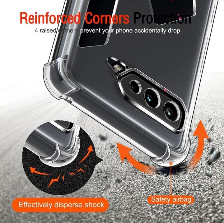 Actual product image Screenguard Asus ROG Phone 5S Case Crystal Soft Airbag Bumper (Asus ROG Phone 5s)