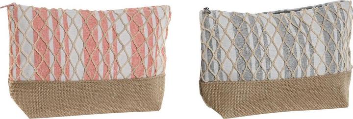 Actual product image Esprit Reise-Toilettentasche Home Grau Koralle 25 x 7 x 15 cm (2 Stück)