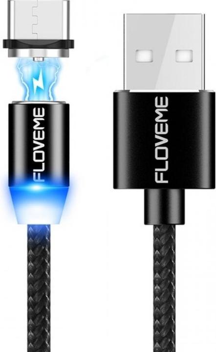 Image du produit Floveme Insnap Câble de charge MicroUSB avec connecteur magnétique (USB 1.0)