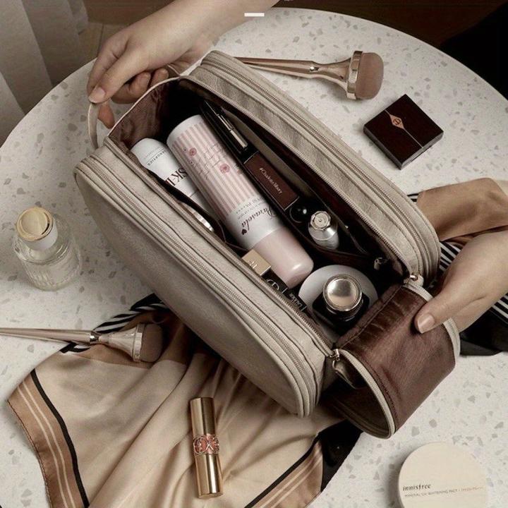Produktbild Only-Bags.Store Kosmetiktasche aus Kunstleder mit grossem Fassungsvermögen - wasserabweisend, schmutzabweisend und