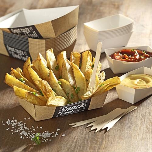 Actual product image Papstar French fries trays "pure" "Good Food" extra large (50 x)