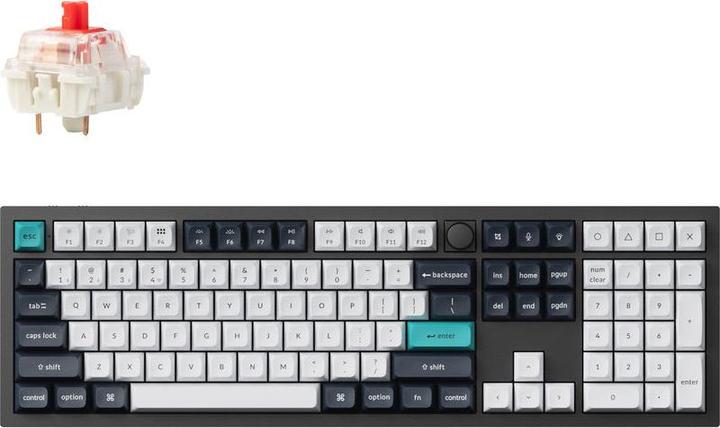 Keychron Q6 Max QMK/VIA Clavier mécanique personnalisé sans fil,Bouton entièrement assemblé,Noir carbone (Filaire, Sans fil)