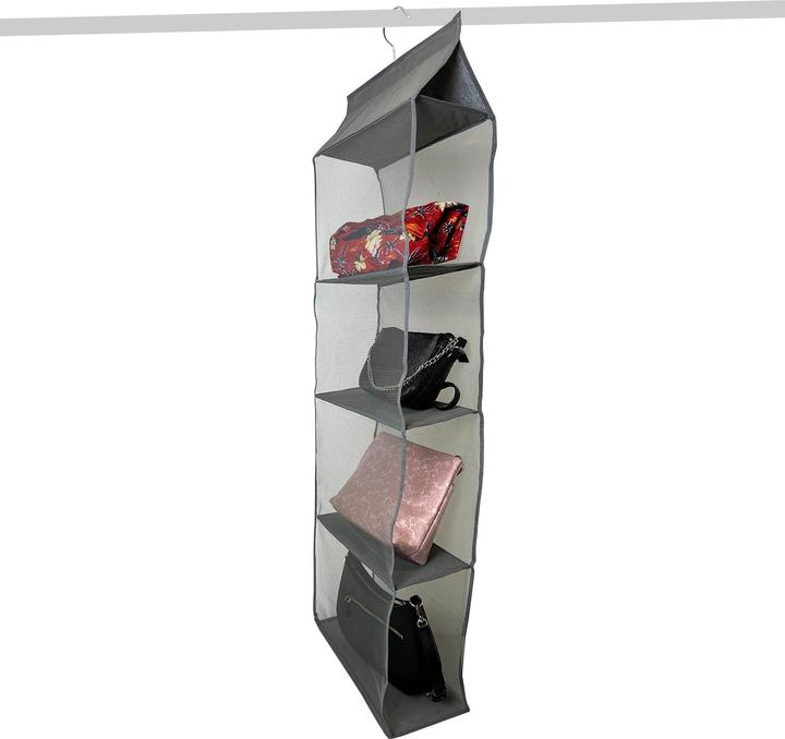 Immagine prodotto Hermex Organizzatore per borse da appendere 4 scomparti Grigio