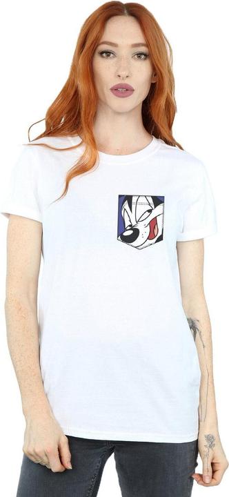 Produktbild Looney Tunes Pepe Le Pew Face Faux Pocket TShirt (XL)