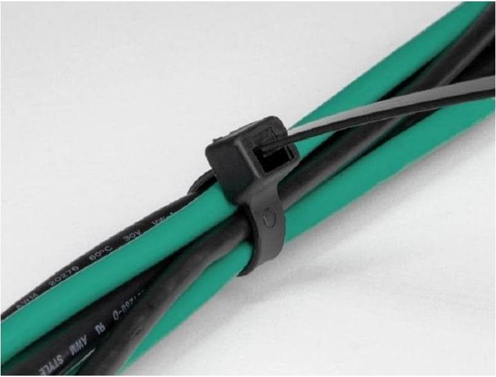 Actual product image Delock Cable tie heat resistant L 300 x W 4.8 mm black 100 pieces (Velcro cable ties, 300 mm, 100 pcs.)